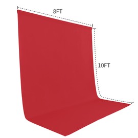 Sugargirl 8FTX10FT Bright Red Screen Backdrop Background for Photography, Polyester Photo Backdrop for Photoshoot, Party, Video and Television (1 Panel)