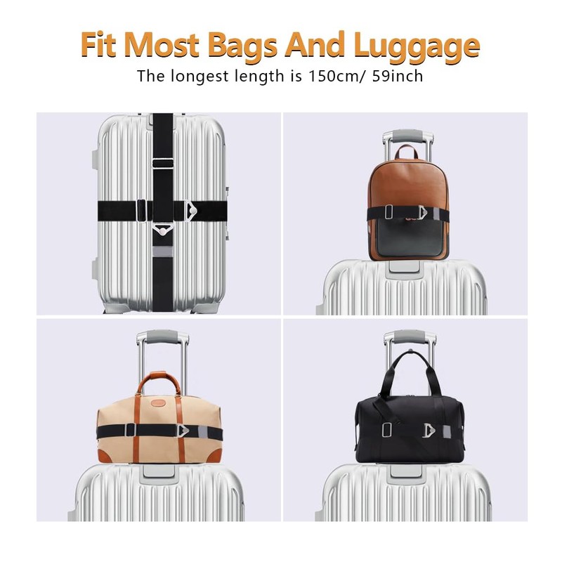 TOEECY Suitcase Strap, High Elasticity with Metal Buckle, Simple and