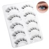 Natural Clear Band False Eyelashes Wispy Faux Mink Lashes Cat