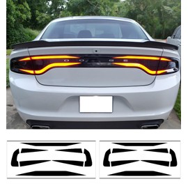 Xinghe for Dodge Charger 2015-2024 Tail Light Race Track Bat Vinyl Overlay Decal Cover Gloss Black, for Dodge Charger Exterior Accessories, Compatible with 2015 2016 2017 2018 2019 2020 2021 2022 2023