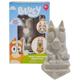 Paint Your Own Bingo Money Box Figure – Kids Bluey Arts & Crafts Activity Set with Paints, Brush & Backdrop – Piggy Bank Painting Set for Children Aged 3 Years+