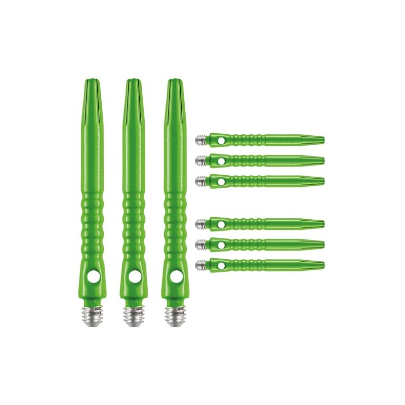 RED DRAGON Hip-Grip Medium Green Aluminium Dart Shafts (Shaft) -