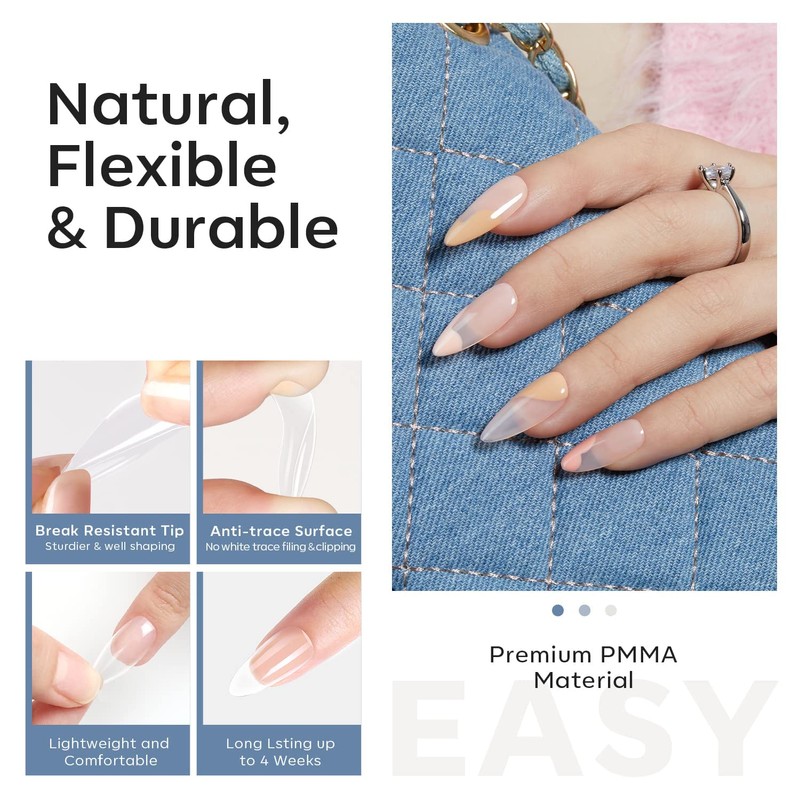 Modelones Nail Tips, 510 Pieces, Full Cover Nail Tips Set,