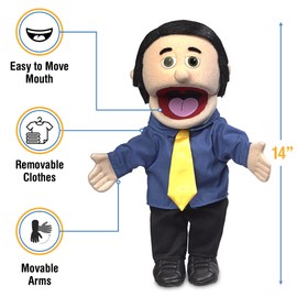 SiLLy puppets George, Peach Dad/Businessman, Hand Puppet, 40cm
