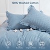 100% Cotton Ruffle Gingham Duvet Cover Sets Classic Checkered Queen