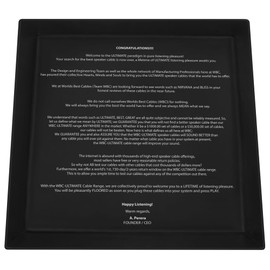 WORLDS BEST CABLES 6 Foot Ultimate - 9 AWG - Ultra-Pure OFC - Premium Audiophile HiFi Speaker Cable Pair with Eminence Gold Banana Plugs & Silver Tweed Jacket