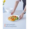 LaGlint 10.5 inch Ribbed Dinner Plate Set of 6, Round