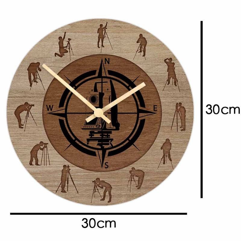 Geek Alerts Surveyor Profession Construction Work Wall Clock Engineer Home
