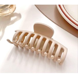 paquete de pinzas para el cabello grande y mediano para mujeres y niñas, color mate, diferentes formas (forma de gancho)