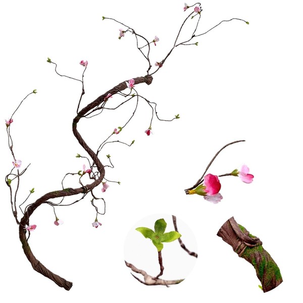 Raxcelivia Artificial Tree Branches Jungle Rattan Foam Long Vines with