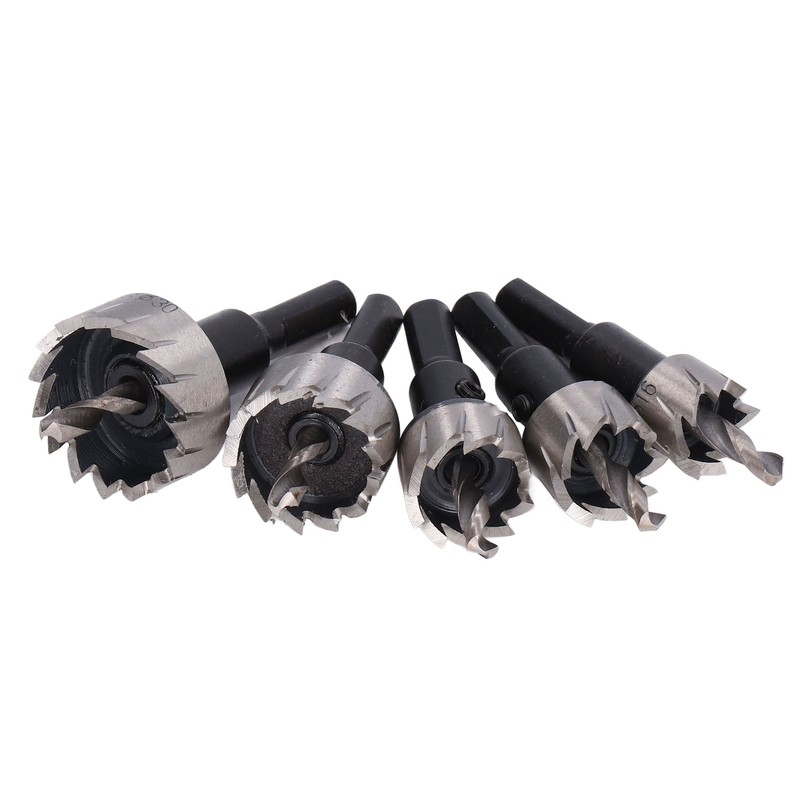 5Pcs Metal Hole Saw 16‑30mm High Speed Steel Wear Resistant