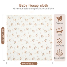 Chiowels Muslin Cloths Baby First Equipment, Pack of 5 Burp Cloths 100% Cotton (60 x 60 cm), Muslin Nappies for Newborns, Soft and Breathable, Baby Cloths for Boys and Girls, Muslin Cloths 002
