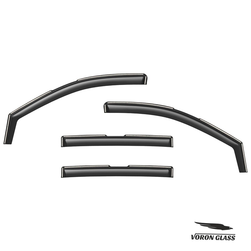 Voron Glass in-Channel Extra Durable Rain Guards for Ford Ranger