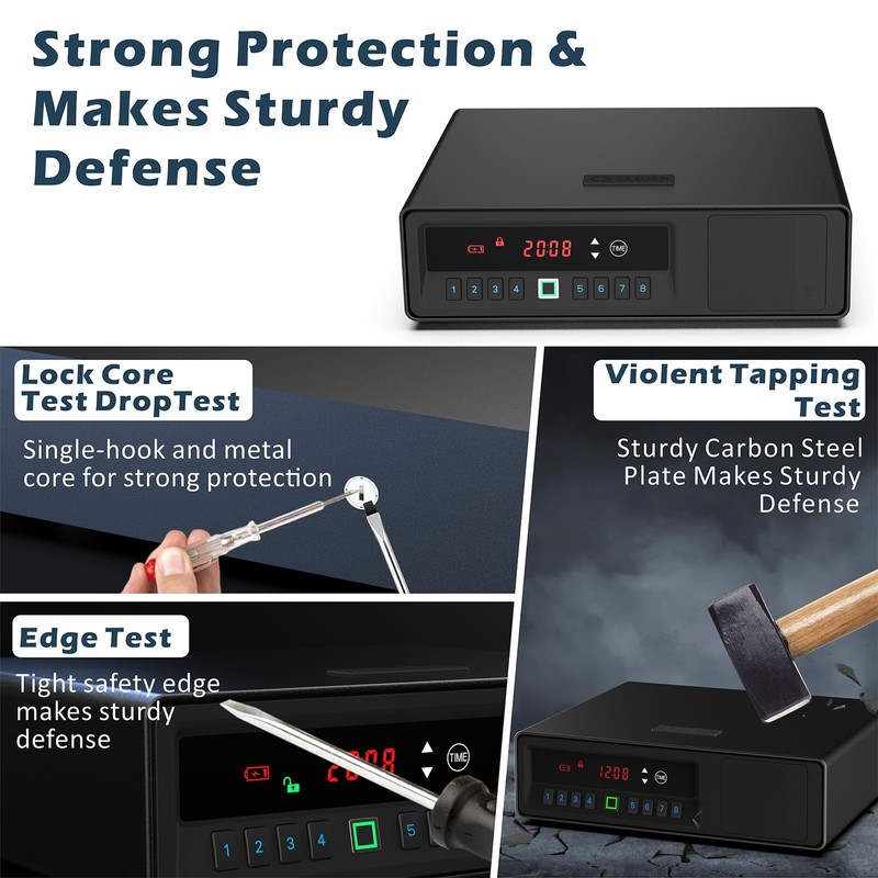 Z ZLJUAN Sliding Away Pistol Handgun Drawer Safe for Two
