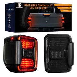 Gladiator JT Tail light, LED Tail Lights Compatible with 2020-2025 Jeep Gladiator JT, JT Brake Light Reverse Light Turn Signal Lamp Daytime Running Lamps DRL Side Marker Light Assembly
