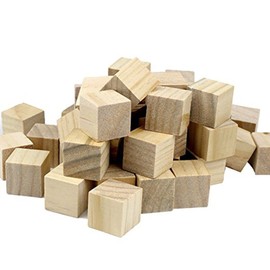 NAMVO 24 pieces wooden dice - 30 mm wooden square blocks for puzzle making, skills and DIY projects