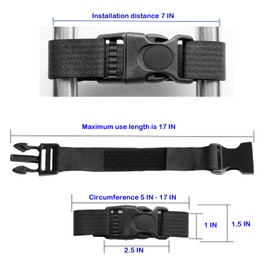 Vukgahao French Door Fridge Lock Pantry Lock for Refrigerators Cabinets RV Cable Tie Best Gifts for Child Safety Products Black 2 Count (Pack of 1)