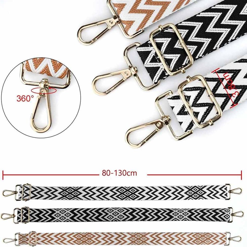 SHTGOI Bag Straps Adjustable Shoulder Strap 3.8 cm Wide Diamond