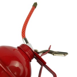 Red Lever Style Manual Oiler Can, Iron Lubrication Oiling Can Pump with Flexible Hose for Simple and Convenient Oiling (270ml)