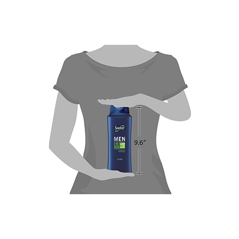 Suave Professionals Mens, 2 in 1 Shampoo/Conditioner, Alpine Fresh, 28oz