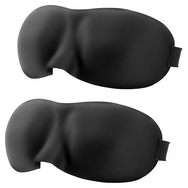 3D Contoured Sleep Mask for Women & Men, Ultra-Soft Eye