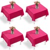 Entisn 4 Pack Hot Pink Satin Tablecloth 54 x 54
