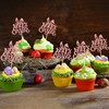 24 piezas de decoración para cupcakes de Pascua con purpurina