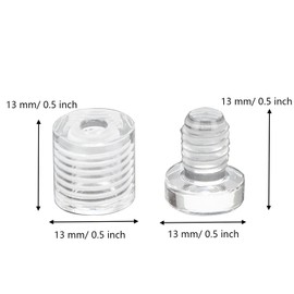 Savagrow 8pcs Acrylic Plastic Advertising Screws Sign Clear Wall Mounted Standoffs (1/2 x 1/2 Inch)