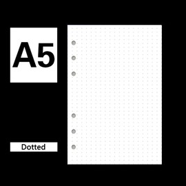 A5 Refills Paper, 800 Pages/400 Sheets Refill Pad, Insert Ruled Lined Paper, 6 Hole Loose Leaf Punched Paper Refill For Diary, Notebook (Dotted (A5)