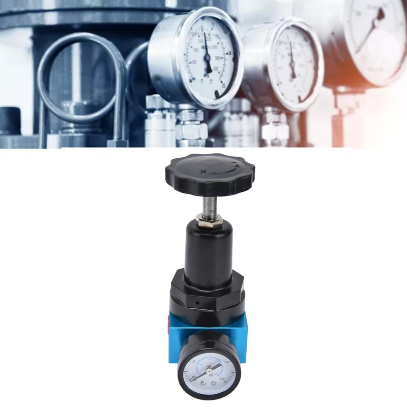Air Pressure Regulator Miniature Pneumatic Reducing Valve Regulating Control GaugeQTYH‑08