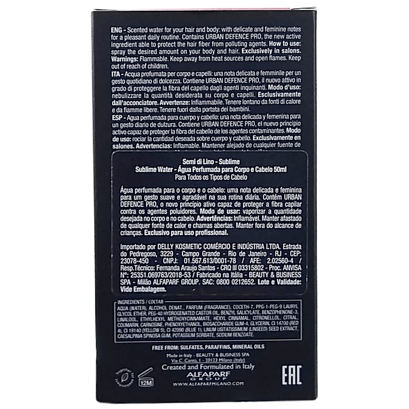 Alfaparf Milano Semi di Lino Sublime Water, 50 ml, 8022297017242