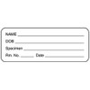 United Ad Label Pathology Labels Specimen Name DOB, 2-1/4" x 7/8", Permanent Paper Label, White, One Roll of 420 Labels