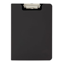 MAUL A4 Writing Case, Clipboard Folder Made of PP in A4 Format for Documents, Durable Conference Folder, Retractable Hanging Eyelet, Folder with Clip for Loose Paper, Black