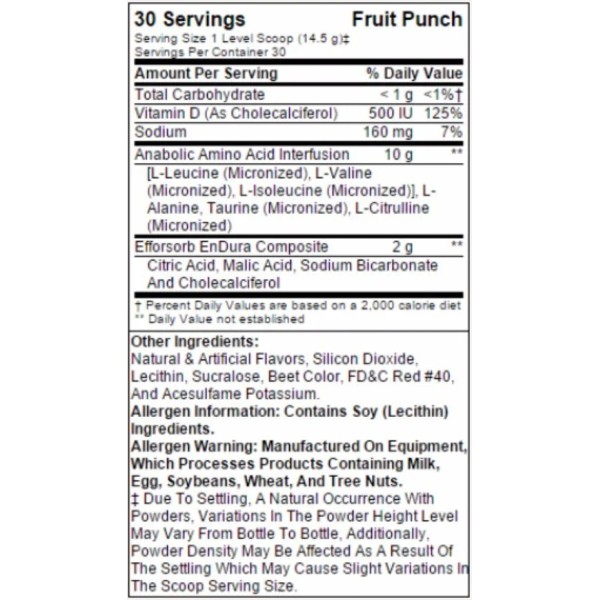 Suplemento en polvo BSN Endurance and Recovery Aminoácidos sabor blue