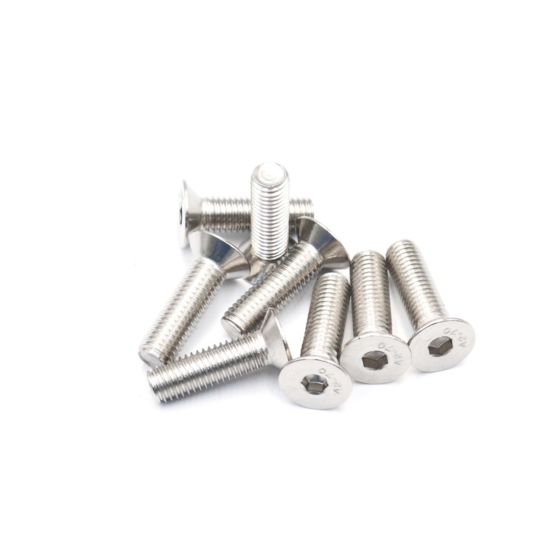 binifiMux 10pcs M10 x 30mm Countersunk Head Flat Hex Socekt