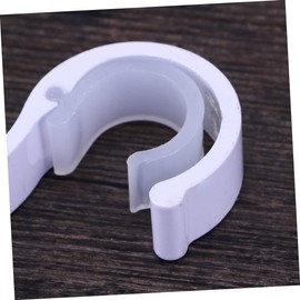 Ciieeo 2PCS White Curtain Rod Brackets Thick Aluminium Alloy Mounting Supports for Heavy Curtains Easy Installation Modern Design for Home Decor