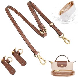 Purse Straps Kit Replacement with Multi-Pocket Waterproof Handbag Organizer Insert Compatible with Mini Longchomp Tote Bag