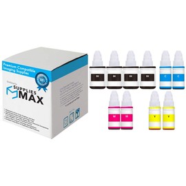 SuppliesMAX Compatible Replacement for Canon PIXMA G1200/2200/3200/3510/4200/4510 Refill Ink Bottle Combo Pack (140 ML) (4-BK/2-C/M/Y) (GI-290/GI-5904BK2CMY)