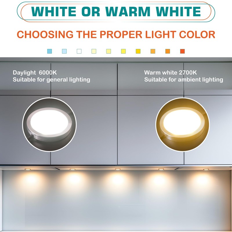 Lvyinyin LED Kitchen Cabinet Lighting, Over and Under Closet Light