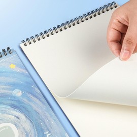 Sketch Book, A4 Children, Drawing Paper, Doodle Book, Thick Drawing Paper, A4-30 Sheets, 4 Easy to Cut, Free Book, Drawing Paper for Elementary School Students, Watercolor Brushes, Marker Pens,