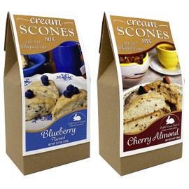Rabbit Creek Scone Mix Variety Pack of 2 – Blueberry and Cherry Almond Cream Scone Mix