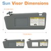 Hurotoms Right Passenger Side Sun Visor Without Light for Toyota