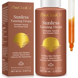 Sunless Tanning Drops to Drink,Tanning Drops for Face & Body,Naturally Boost Melanin, Promotes Natural Skin Tone without Sun Damage,for All Skin Types 60 ml