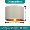 GIGGI Fabric Lamp Shades with Golden Inner Light Shade Ceiling