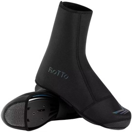 ROTTO Overshoes Bicycle Winter Shoe Cover Unisex Cold Protection Waterproof for Cycling Road Bike MTB, black