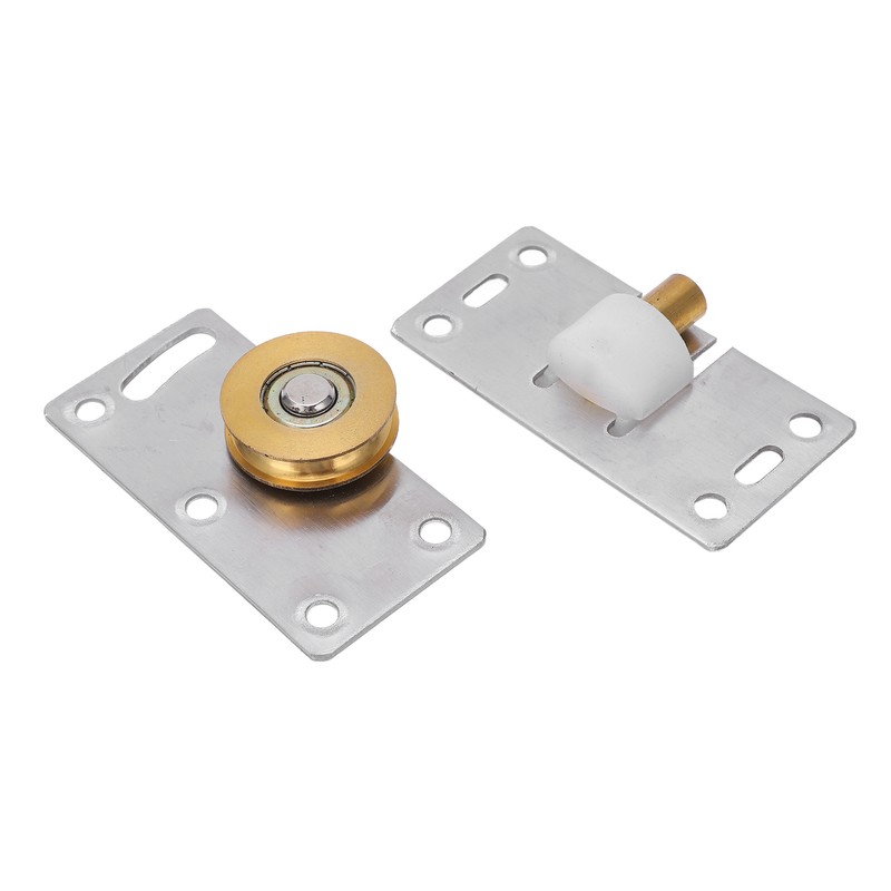 2 Sets Sliding Door Roller Brass Stainless Steel Pulley for
