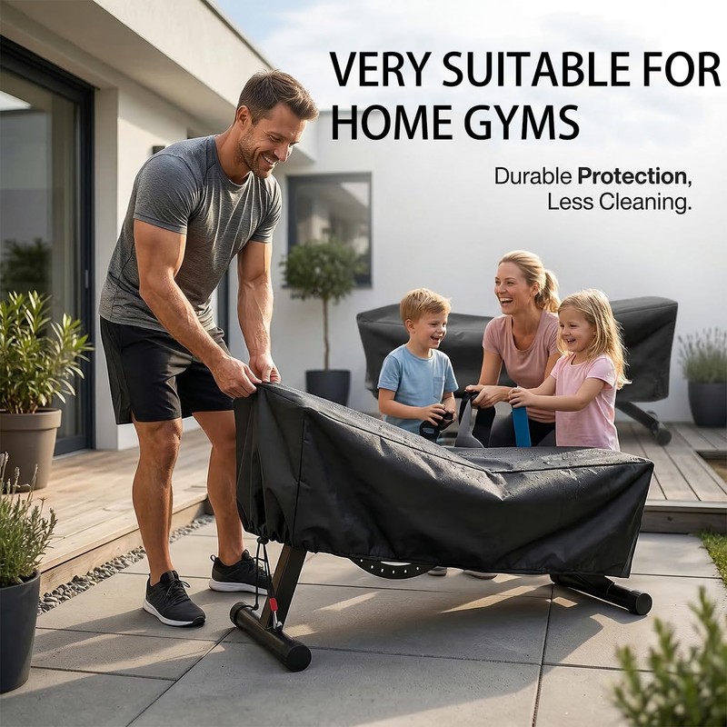 Weight Bench Cover 50" – Waterproof 190T Silver-Coated Polyester Taffeta