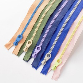 Zippers Colorful Resin Plastic Zippers 8pcs #5 Close-end Non Separating Zipper for Purses Bags Pockets Handbags DIY Sewing Craft Mixed 8 Colors Resin Zippers 25 10inch 10"