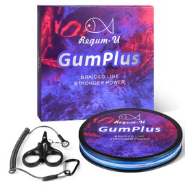 GumPlus 8X Stealth Braided Fishing Line 150 Yards / 100 LB Abrasion Resistant Superline Zero Stretch & Smaller Diameter Confuse & Catch Big Fish Better in Saltwater & Freshwater (Navyblue)