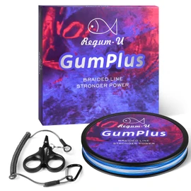 GumPlus 8X Stealth Braided Fishing Line 150 Yards / 100 LB Abrasion Resistant Superline Zero Stretch & Smaller Diameter Confuse & Catch Big Fish Better in Saltwater & Freshwater (Navyblue)